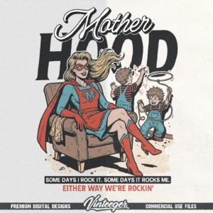 Motherhood PNG – Superhero mom digital shirt print – Funny mother gift PNG – Retro mom life digital graphic – Mother’s day PNG – Sublimation