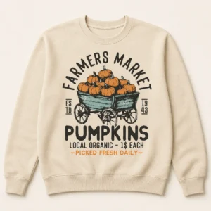 Farmers Market Pumpkins Sweatshirt – Vintage Fall Crewneck