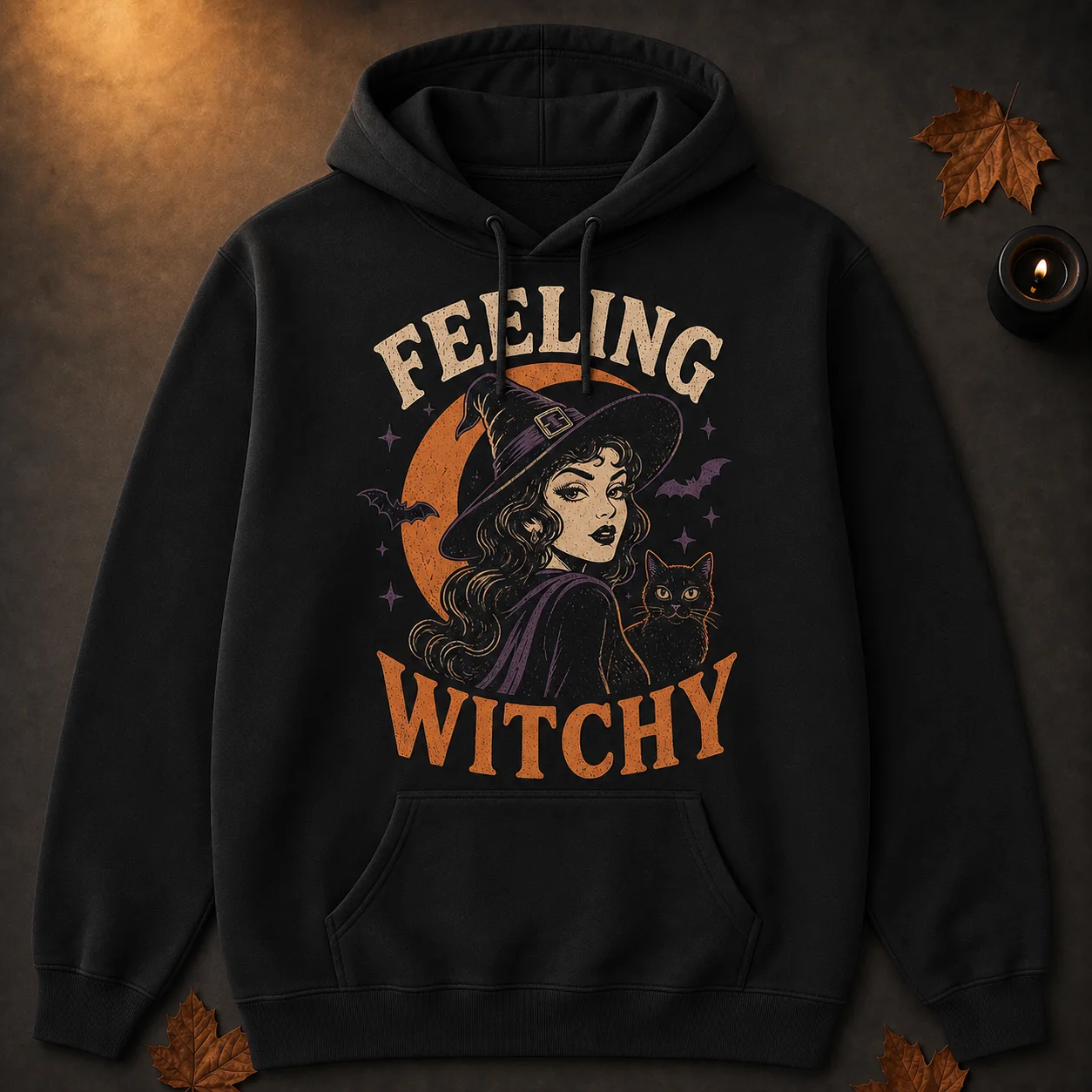 Feeling Witchy Hoodie – Retro Halloween Witch Sweatshirt Feeling Witchy Hoodie – Retro Halloween Witch Sweatshirt