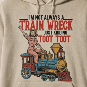 Funny Train Wreck Hoodie – Just Kidding Toot Toot Vintage Sweatshirt Funny Train Wreck Hoodie – Just Kidding Toot Toot Vintage Sweatshirt