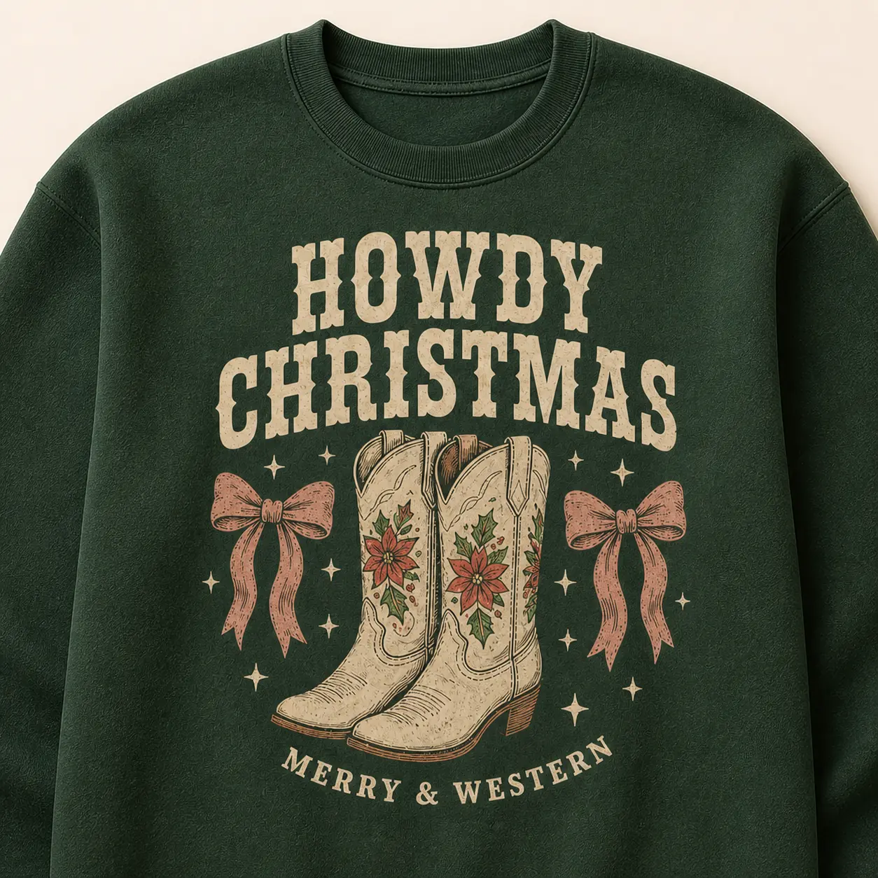 Howdy Christmas Sweatshirt – Western Cowgirl Holiday Crewneck Howdy Christmas Sweatshirt – Western Cowgirl Holiday Crewneck