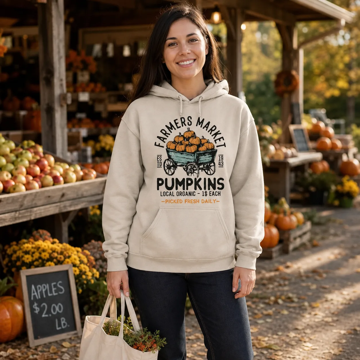 Farmers Market Pumpkins Hoodie – Vintage Fall Farm Sweatshirt Farmers Market Pumpkins Hoodie – Vintage Fall Farm Sweatshirt
