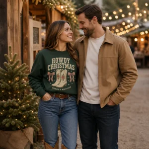 Howdy Christmas Sweatshirt – Western Cowgirl Holiday Crewneck Howdy Christmas Sweatshirt – Western Cowgirl Holiday Crewneck