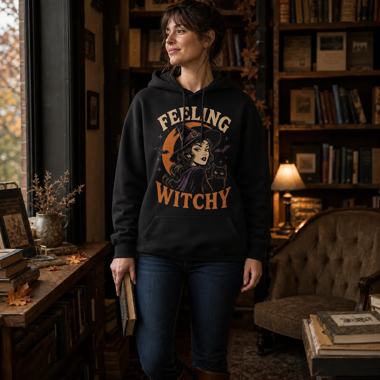 Feeling Witchy Hoodie – Retro Halloween Witch Sweatshirt Feeling Witchy Hoodie – Retro Halloween Witch Sweatshirt