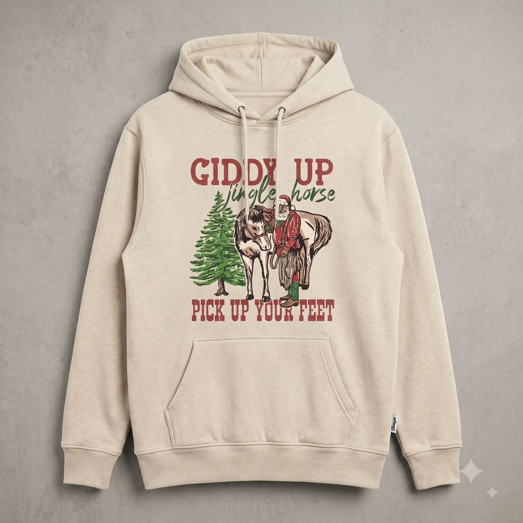 Giddy Up Jingle Horse Hoodie – Western Christmas Santa Sweatshirt Giddy Up Jingle Horse Hoodie – Western Christmas Santa Sweatshirt