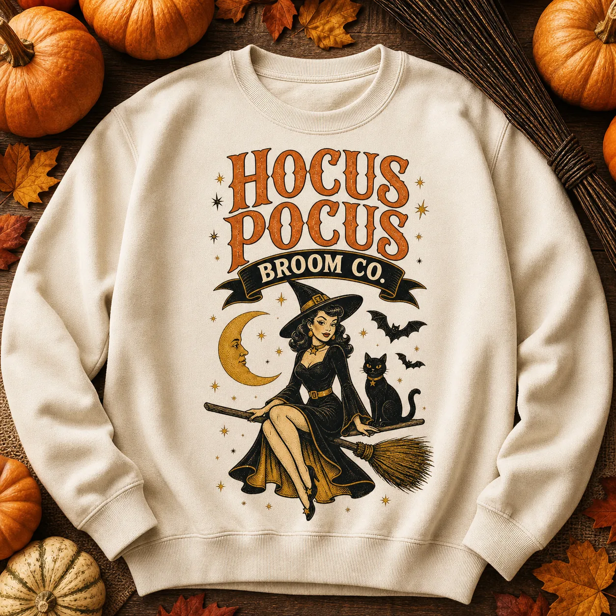 Hocus Pocus crewneck used in graphic sweatshirt outfits for work