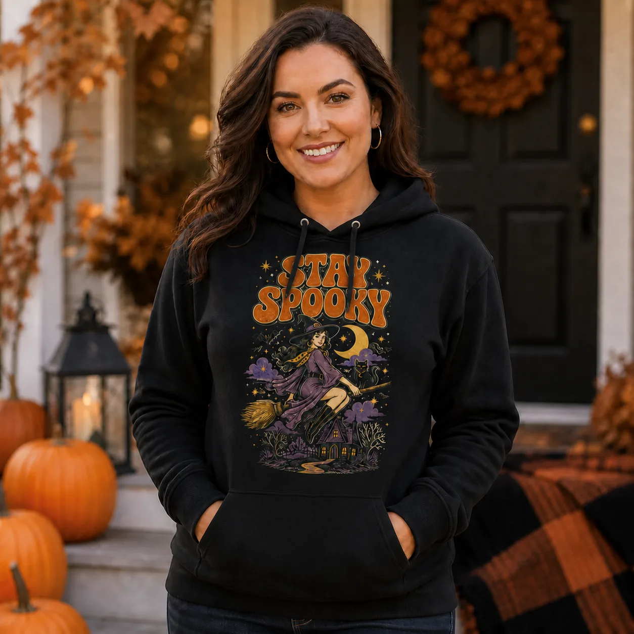 Stay Spooky Hoodie – Retro Witch Halloween Sweatshirt Stay Spooky Hoodie – Retro Witch Halloween Sweatshirt