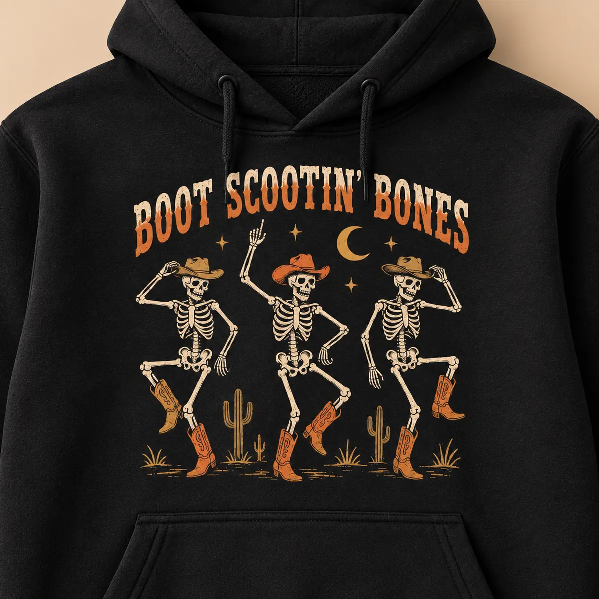 Boot Scootin’ Bones Hoodie – Western Skeleton Halloween Sweatshirt Boot Scootin’ Bones Hoodie – Western Skeleton Halloween Sweatshirt