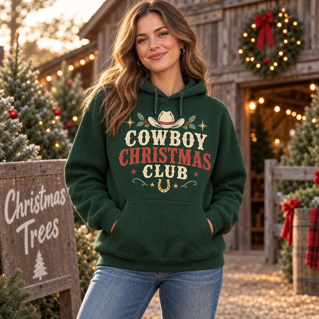 Cowboy Christmas Club Hoodie – Western Holiday Sweatshirt Cowboy Christmas Club Hoodie – Western Holiday Sweatshirt