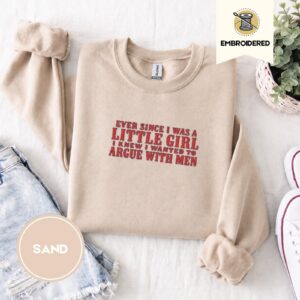 Sand Argue With Men Embroidered Sweatshirt