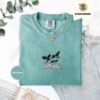 Seafoam Black Dragons and Gold Stars Embroidered T-Shirt