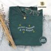 Blue Spruce Book Hoarder Embroidered T-Shirt