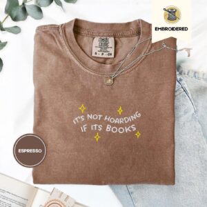 Espresso Book Hoarder Embroidered T-Shirt