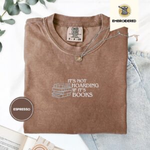 Espresso Book Hoarding Embroidered T-Shirt