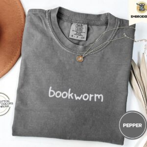 Bookworm Embroidered T-Shirt