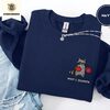 Navy Boxing Raccoon Embroidered Sweatshirt