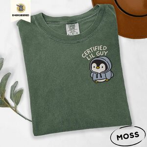 Moss Certified Lil Guy Hoodie Penguin Embroidered T-Shirt