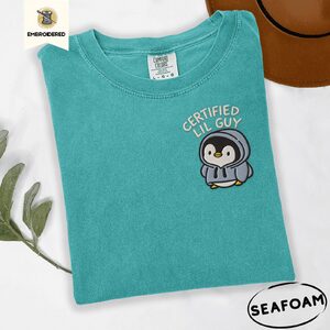 Seafoam Certified Lil Guy Hoodie Penguin Embroidered T-Shirt