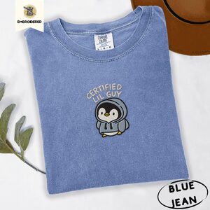 Blue Jean Certified Lil Guy Penguin Embroidered T-Shirt