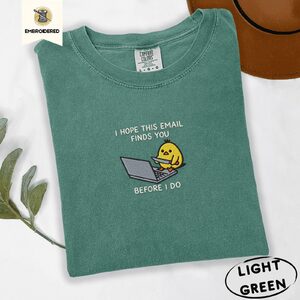 Light Green Chick with Knife Embroidered T-Shirt