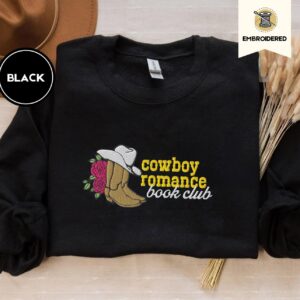 Black Cowboy Romance Book Club Embroidered Sweatshirt