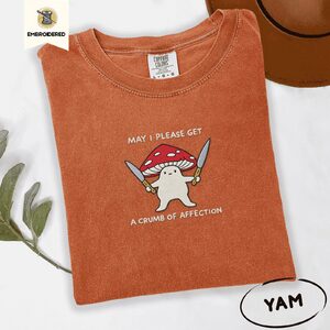 Yam Crumb Of Affection Mushroom Embroidered T-Shirt