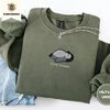 Military Green Diva Down Penguin Embroidered Sweatshirt