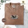 Espresso Dragon and Daisies Embroidered T-Shirt