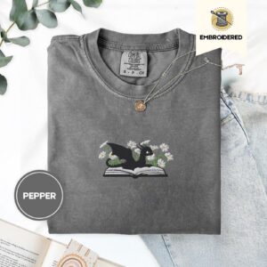 Pepper Dragon and Daisies Embroidered T-Shirt