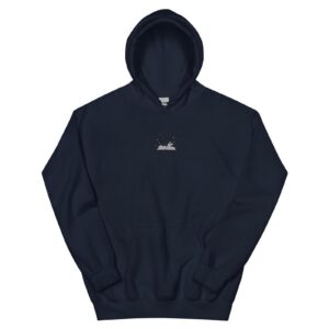 Navy Dragons and Open Book Embroidered Hoodie