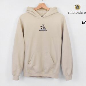 Sand Dragons and Open Book Embroidered Hoodie