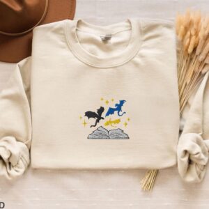 Sand Dragons and Open Book Embroidered Sweatshirt