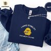 Navy Duck With Knife Embroidered Sweatshirt