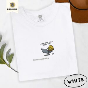 White Email Chick Embroidered T-Shirt