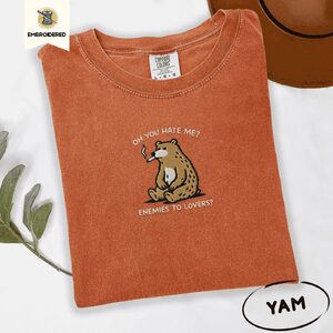 Yam Enemies To Lovers Bear Embroidered T-Shirt