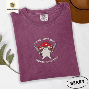 Berry Enemies To Lovers Mushroom Embroidered T-Shirt