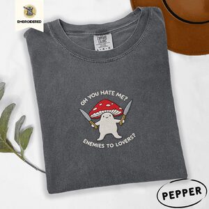 Pepper Enemies To Lovers Mushroom Embroidered T-Shirt