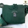 Forest Green Excellent Raccoon Embroidered Hoodie