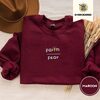 Maroon Faith Over Fear Embroidered Sweatshirt