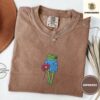 Espresso Flower Frog Embroidered T-Shirt