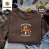 Dark Chocolate Frog and Mushroom Embroidered Sweatshirt