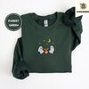 Forest Green Ghost Campfire Embroidered Sweatshirt