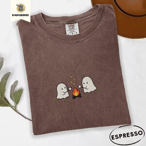 Espresso Ghost Campfire Embroidered T-Shirt