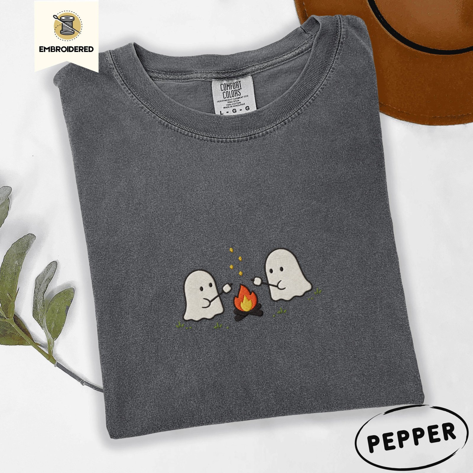 Pepper Ghost Campfire Embroidered T-Shirt