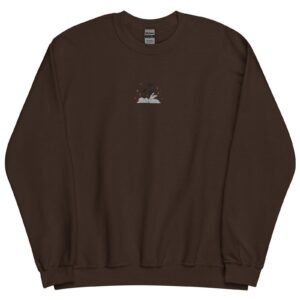 Dark Chocolate Gold Sparkle Dragons Embroidered Sweatshirt