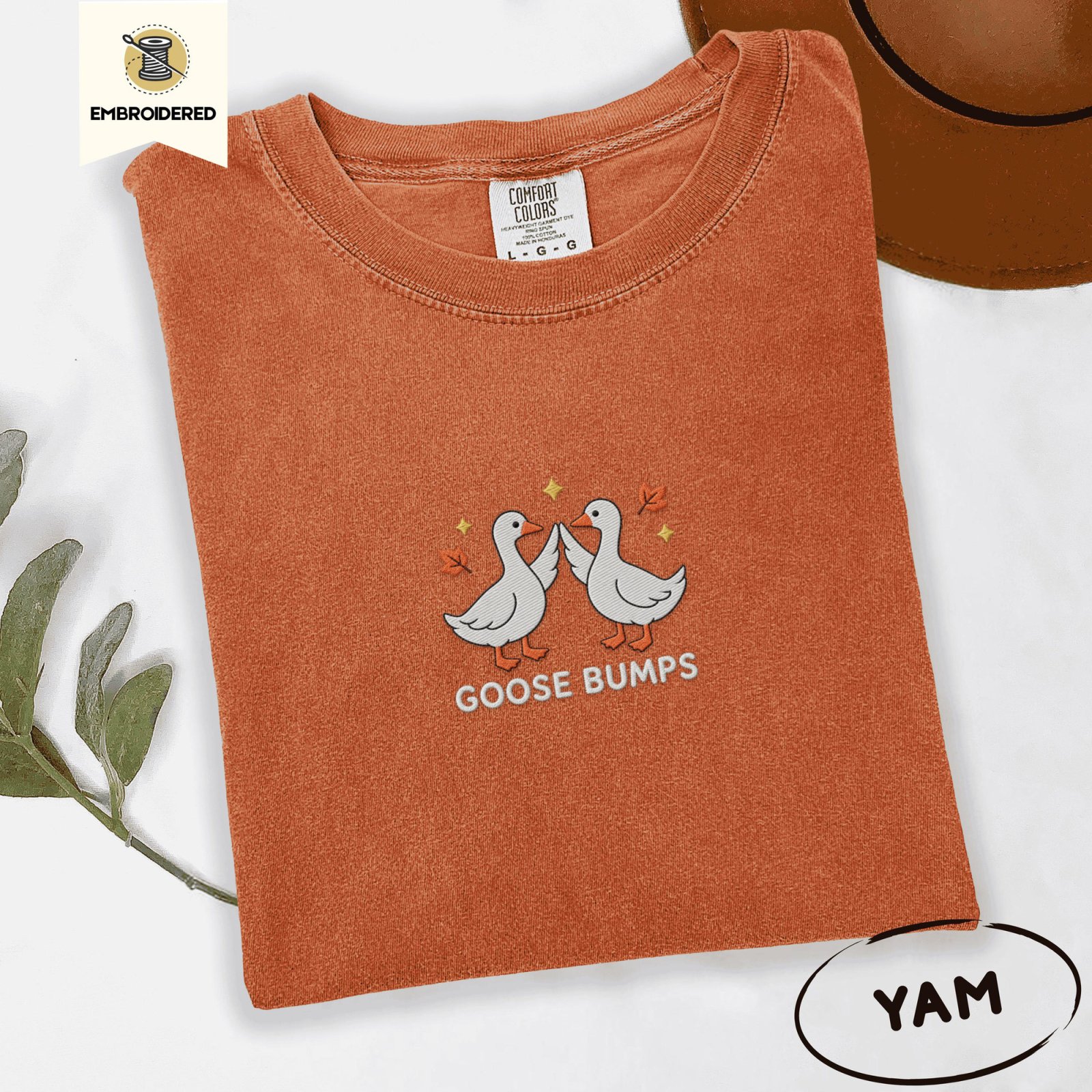 Yam Goose Bumps Embroidered T-Shirt