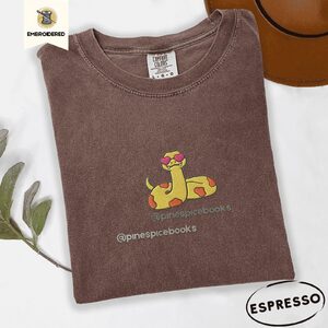 Espresso Heart Sunglasses Snake Embroidered T-Shirt