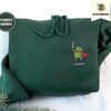 Forest Green Huzzah Frog Knight Embroidered Hoodie