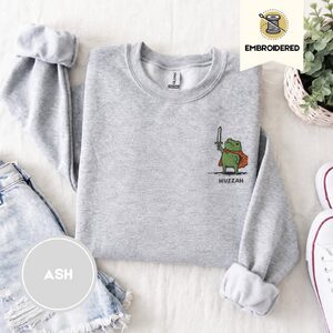 Ash Huzzah Frog Knight Embroidered Sweatshirt