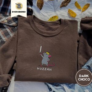 Dark Chocolate Huzzah Rat King Embroidered Sweatshirt
